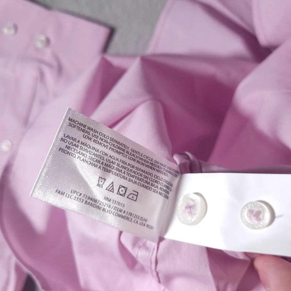 Banana Republic Shirt Mens XL Pink Stretch Poplin Slim Fit Button Up Long Sleeve